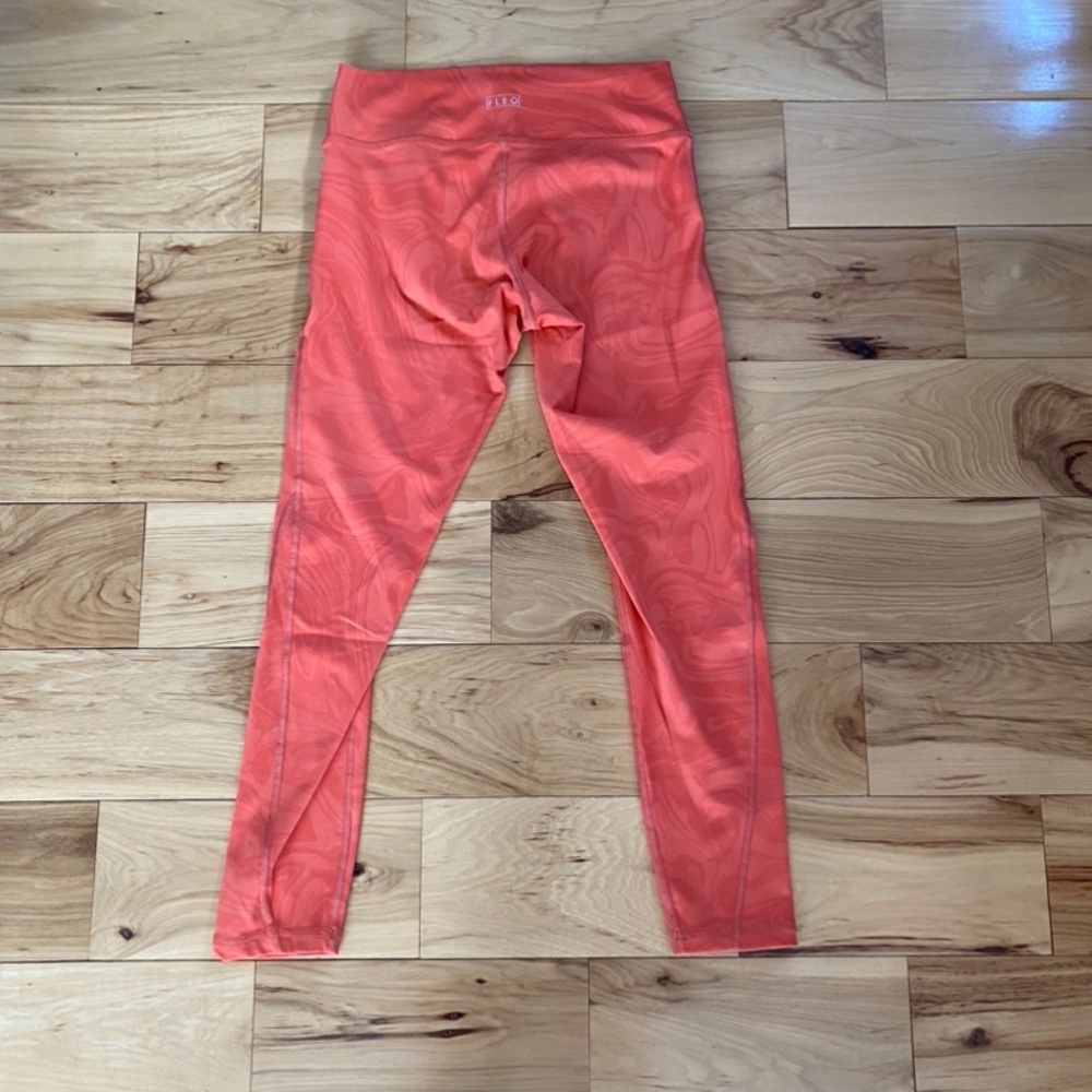 Fleo orange swirl 25” leggings, M
